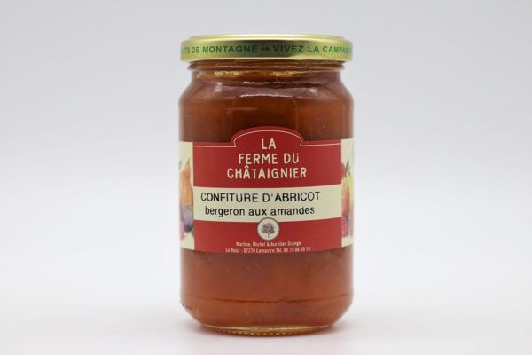 Confiture d'abricot bergeron aux amandes